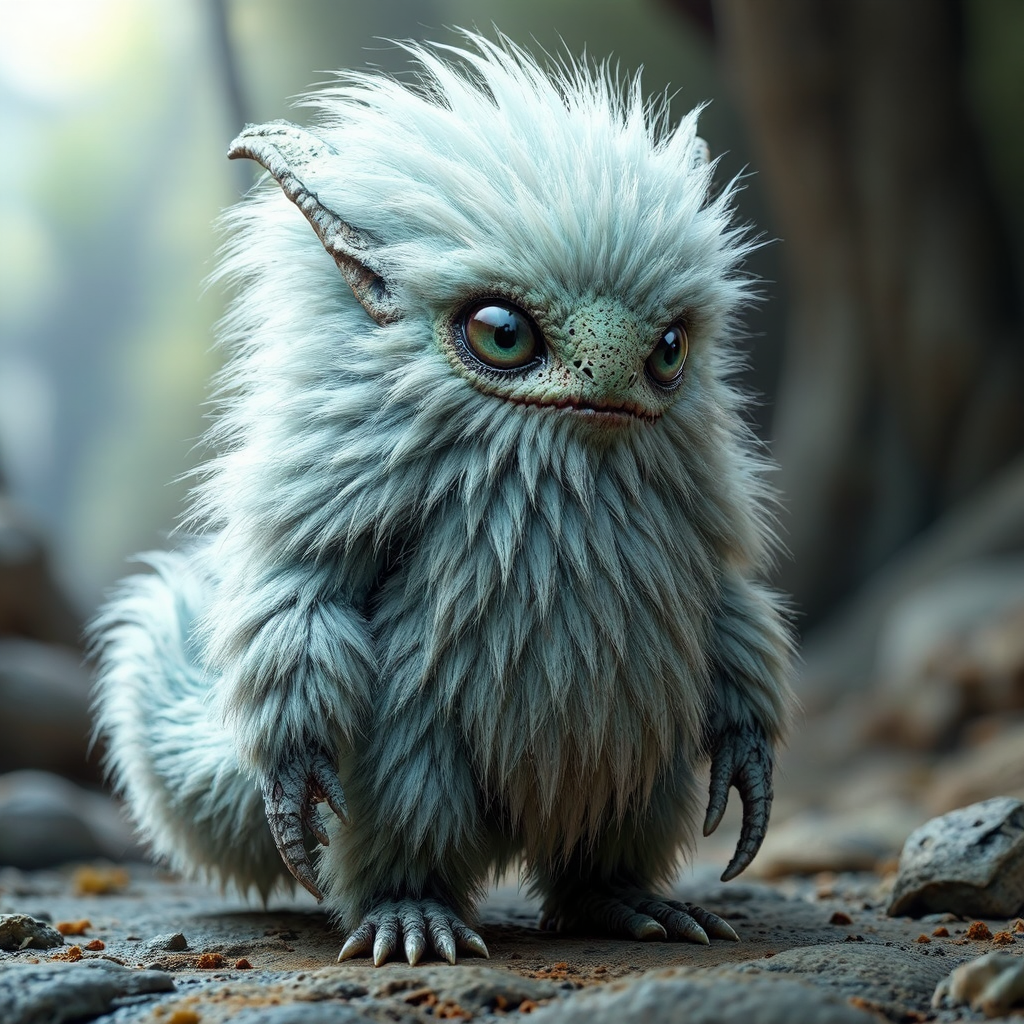 Fluffy alien with long