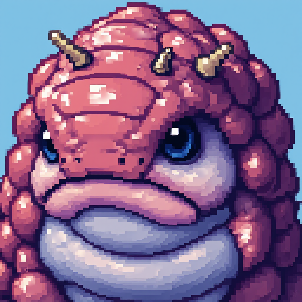 Tiny creature in pixelated